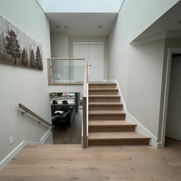 Glass Baluster with safety grab rail