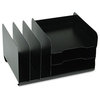 Vertical/Horizontal Combo Organizer, Six Sections, Steel, 15 X 11 X 8 1/8, Black