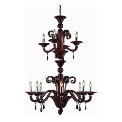 Elegant Lighting - Elegant Lighting Muse 7812G36RD/SS Chandelier - Chandeliers
