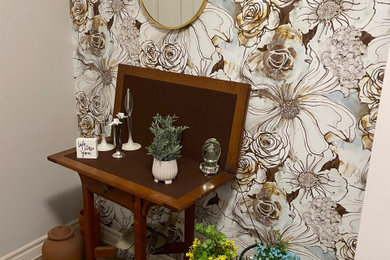 Inspiration for a small timeless entryway remodel in Other