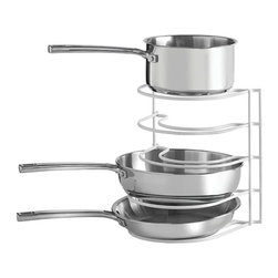 SALT™ Pot and Pan Organization Rack in White - Kitchen Storage And Organization