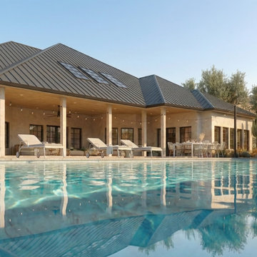 Luxury Poolside Resort Villa – 3D Exterior Rendering