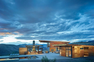 Inspiration for a contemporary exterior home remodel in Seattle