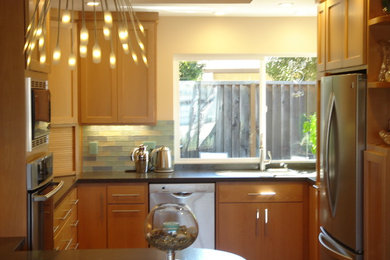 Example of a minimalist kitchen design in San Francisco