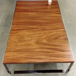 Bent chrome leg coffee table - Coffee And Accent Tables