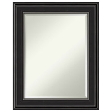 Ridge Black Beveled Bathroom Wall Mirror - 23.5 x 29.5 in.