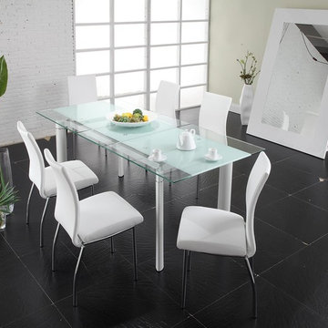 Chemistry Modern White Dining Set