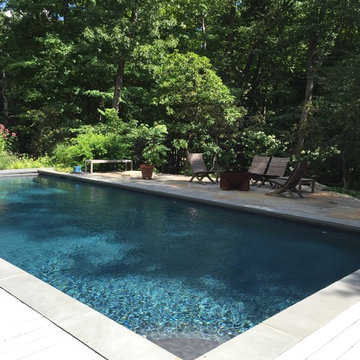 (Irregular) Blue stone, Field Stone Pool Patio Installation