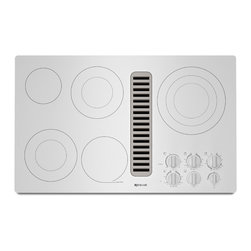 Jenn-Air 36" Electric Radiant Downdraft Cooktop, Frost White | JED3536WF - Cooktops