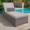 Florence Wheeled Chaise Outdoor Wicker Patio Furniture in Ash