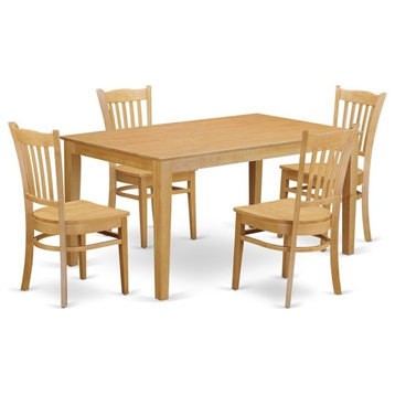 5-Piece Dining Room Set For 4, Dining Table And 4 Dining Chairs