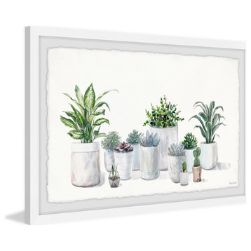 "Indoor Pot Plants" Framed Painting Print, 24"x16"