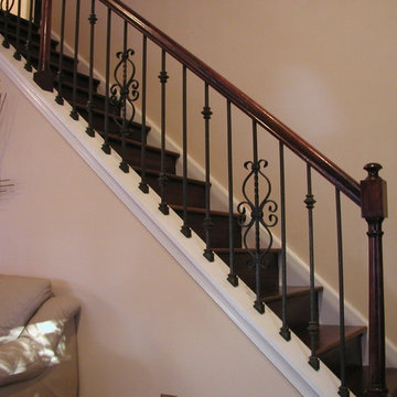 Front & Rear Stairs w/ Iron Balusters and Oak Handrail in Voorhees NJ