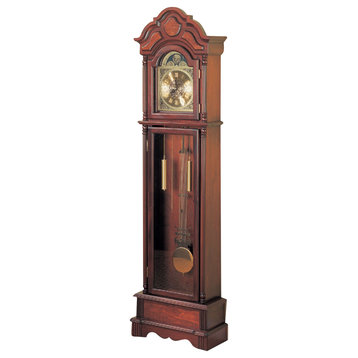 Coaster Grandfather Clock, Brown Red