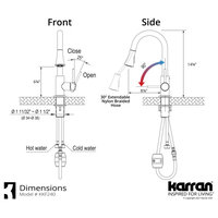 Karran Weybridge Single-Handle Pull-Down Sprayer Kitchen Faucet, Chrome