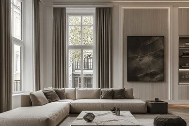 Inspiration for a large modern living room remodel in London