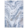 Serenity Abstract Marble Area Rug, Grey-Opal, 9'2"x12'9"