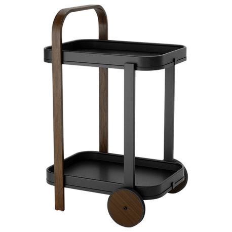 Umbra Bellwood Bar/Serving Cart, Black/Walnut