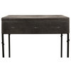 Grey Leather Shagreen Box On Stand Console Table