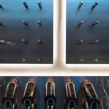 Georgina Avenue Santa Monica modern home wine room display rack