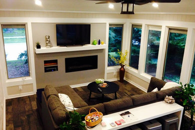 Trendy home design photo in Omaha
