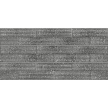 Shaw 194TS Geoscape - 3" x 10" Rectangle Wall Tile - Glossy - Dark Gray