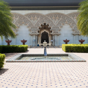 Handcrafted Morocco Zellige Tiles in Traditional Islamic Courtyard Design