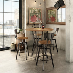 Architect Adjustable Stool with Metal Back &ndash; 25⅞&rdquo; up to 31&frac14;&rdquo; - Bar Stools And Counter Stools