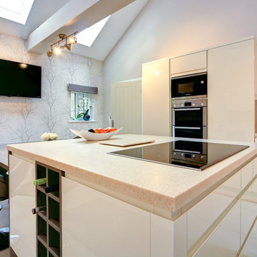 Gloss Ivory Kitchen Installed in Stalybridge, Tameside