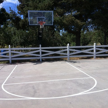 Betty J's Pro Dunk Diamond Basketball System on a 50x40 in Atwater, CA