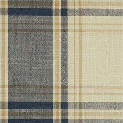 Bondi Blue Hudson Yarn Dyed Big Plaid Blackout Fabric - Fabric