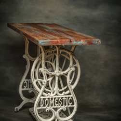 Vintage Console Table with White Base - Console Tables