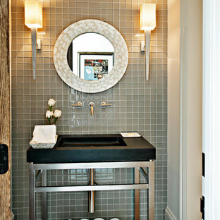 75 Beautiful Transitional Powder Room With Concrete Countertops