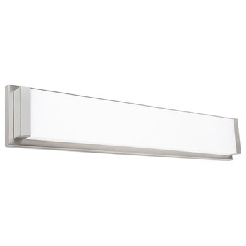 Metro LED Energy Star Bathroom Vanity and Wall Light, Brushed Nickel