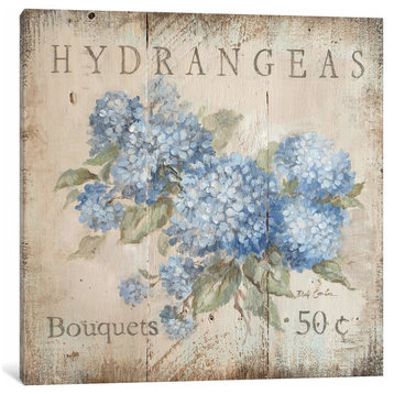 Hydrangeas Bouquets, 50 Cents by Debi Coules Canvas Print, 12"x12"x0.75"