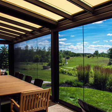 Exterior Pergola With Motorized Screens & Skylights