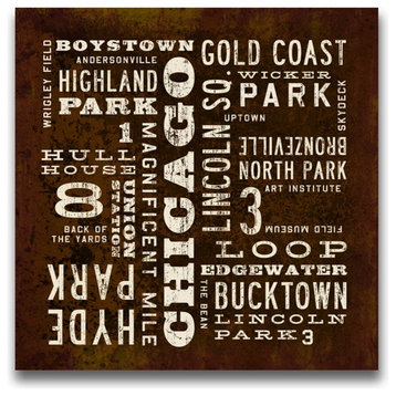 Chicago Art Sign. Canvas Chicago Poster, 24x24