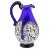 GlassOfVenice Murano Glass Millefiori Art Glass Carafe - Blue