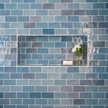 Blue Tiled Bathroom Remodel