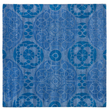 Safavieh Wyndham Collection WYD376 Rug, Blue, 8'9" Square
