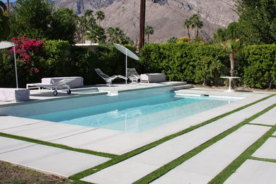 Inspiration for a modern pool remodel in Los Angeles
