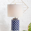 Clarke 23" Chinoiserie Table Lamp, Blue and White