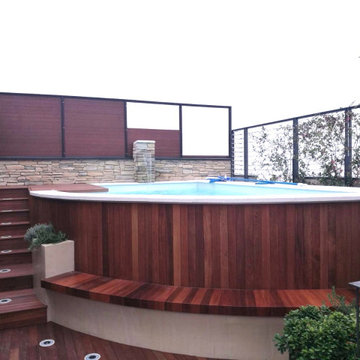 Progetto interni e arredo su misura Milano attico su 3 livelli con piscina mq180