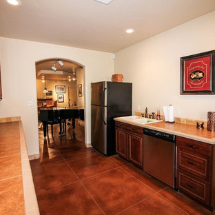 75 Beautiful Kitchen With Tile Countertops And Travertine