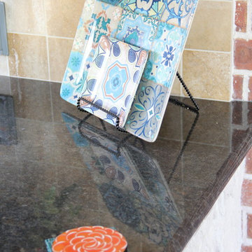 Outdoor Kitchen, Fire Feature, and Stamp Overlay in Humble