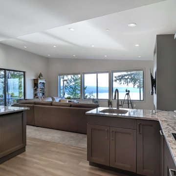 (Custom Home) Indoor Pool with Puget Sound Views