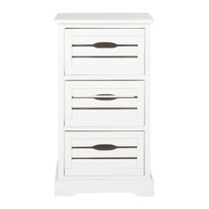 Safavieh Samara 3-Drawer Cabinet, Distressed Cream