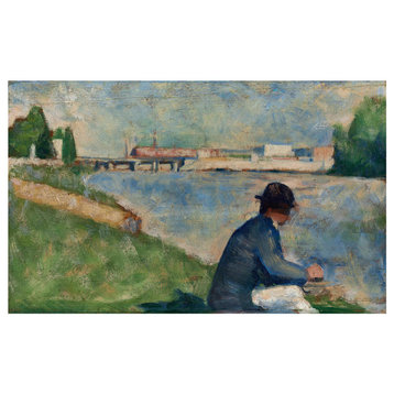 "Study for “Bathers at Asnières”, c. 1883-1884" Print by Georges Seurat, 32"x21"