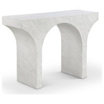 Meridian Furniture - Pomezia Finished Console Table, White, Marble Finish - Indulge in the allure of the White Pomezia Marble Finish Console Table by Meridian Furniture. Its captivating design and luxurious White finish elevate any space with effortless elegance. Crafted with precision and durability in mind, this stunning piece becomes the focal point of gatherings, fostering moments of connection and warmth. Embrace sophistication and style with the Pomezia Marble Finish Console Table, a testament to exquisite taste and timeless beauty.