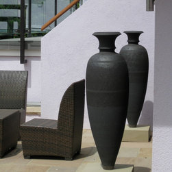 Beach House Sculptural Pots - Garden Statues And Yard Art